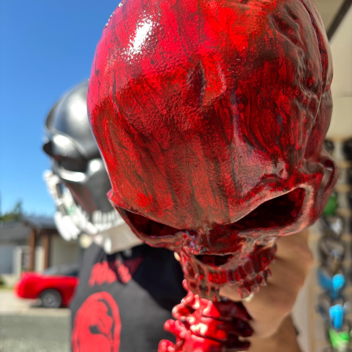 Ripped skull and spine for Cosplay