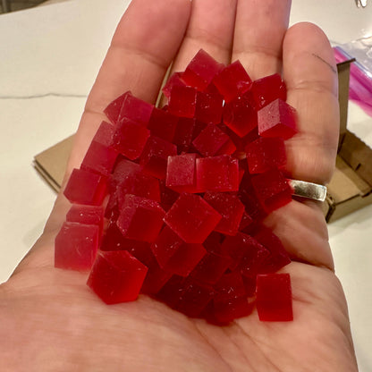 Red and Translucent Square token