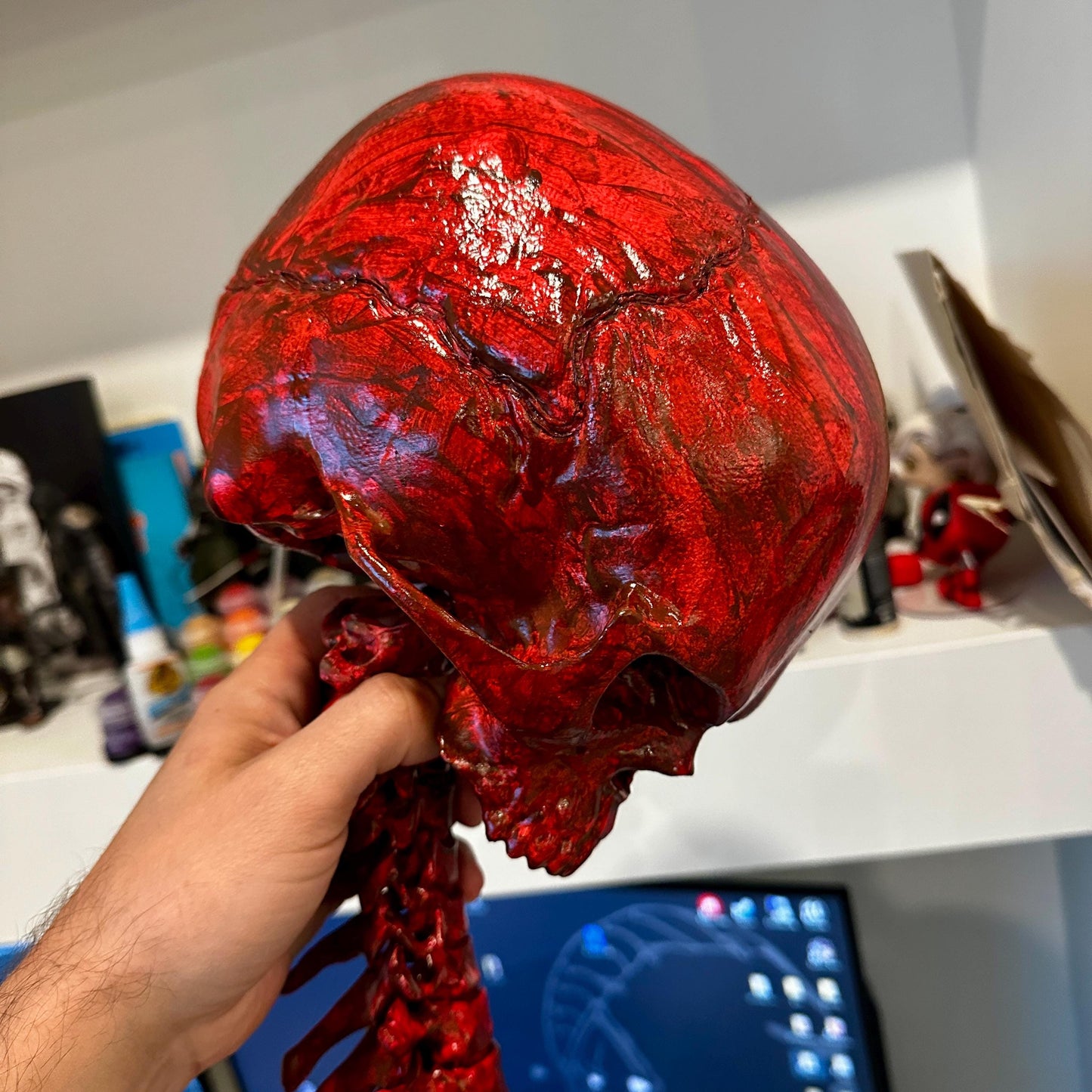 Ripped skull and spine for Cosplay