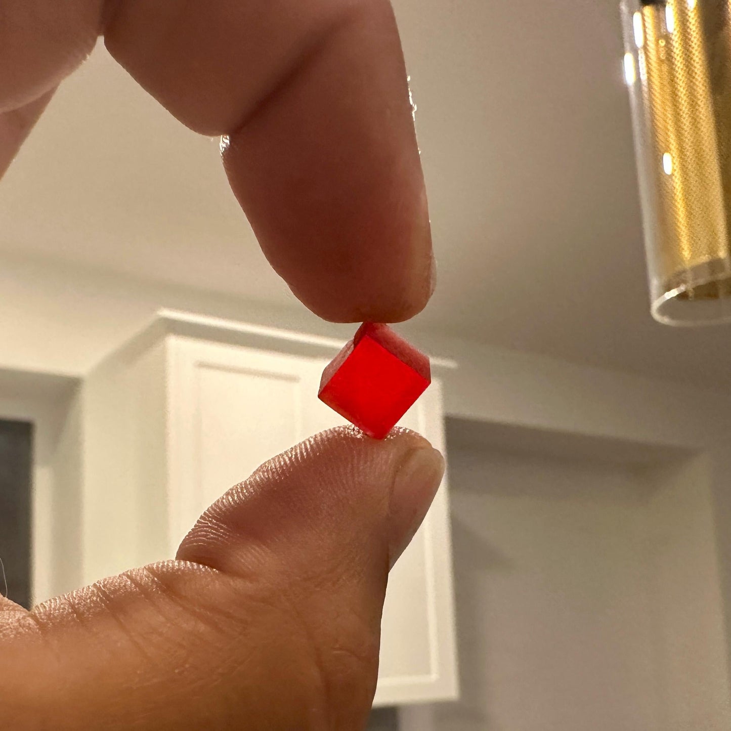 Red and Translucent Square token